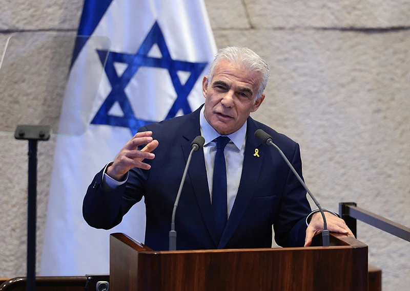 יו"ר האופוזיציה יאיר לפיד בנאומו בכנסת היום