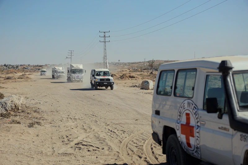 רכבי הצלב האדום ברצועת עזה, 16 באוקטובר 2025