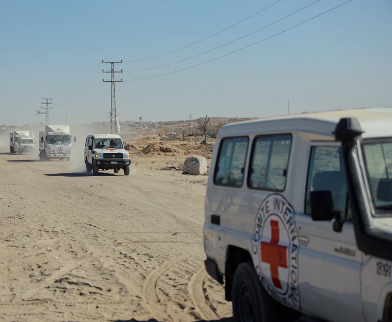 רכבי הצלב האדום ברצועת עזה, 16 באוקטובר 2025
