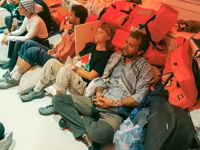 תיעוד שפרסם משרד החוץ של גרטה תונברג וחבריה שנעצרו על המשט