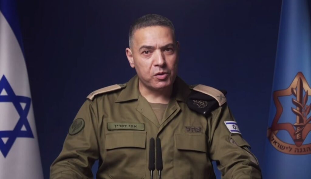 דובר צה''ל, תא''ל אפי דפרין