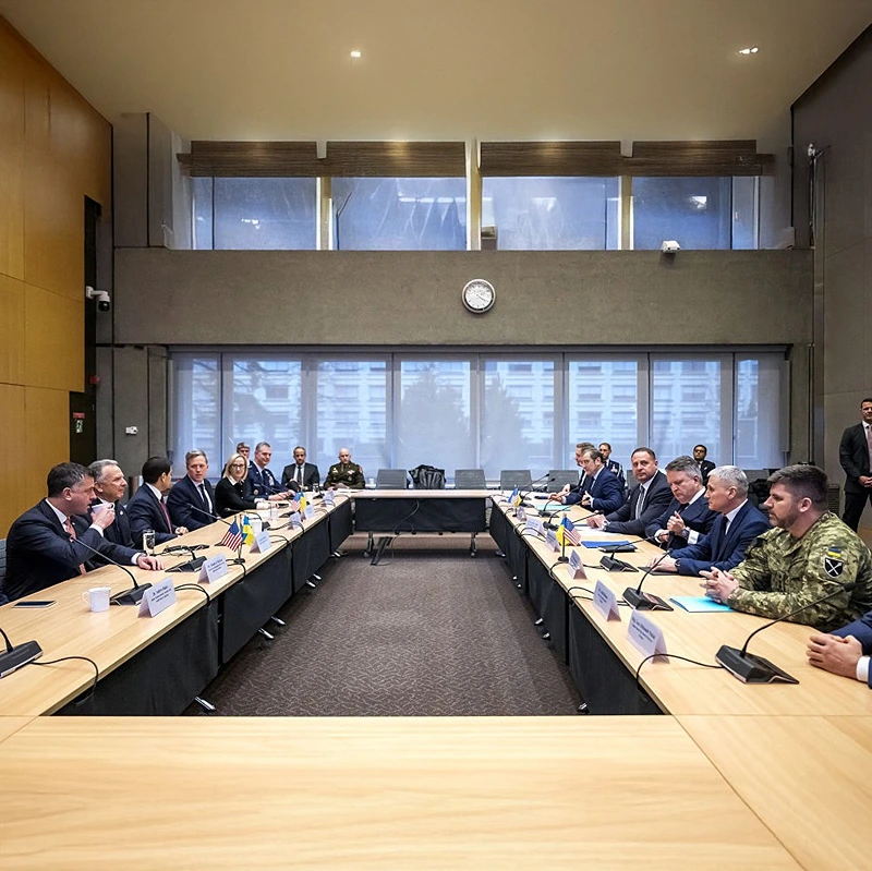 בכירים אמריקנים ואוקראינים במפגש בז'נבה, 23 בנובמבר 2025