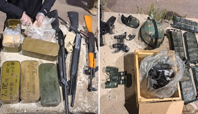 האמל"ח שאותר על ידי כוחות הביטחון