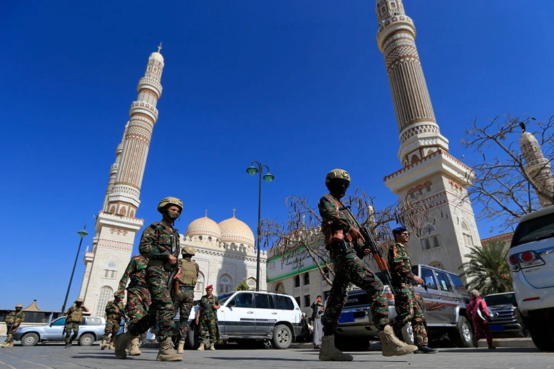 חיילים חות'ים בצנעא, 25 בינואר 2025