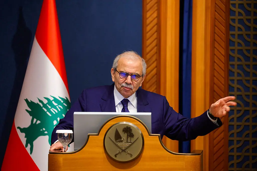 ראש ממשלת לבנון, נוואף סלאם, בדוחה קאטר, 24 ליוני 2025