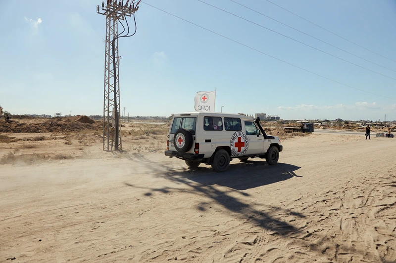 רכב הצלב האדום ברצועת עזה, 16 באוקטובר 2025