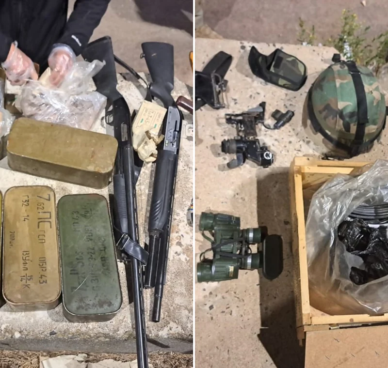 האמל"ח שאותר על ידי כוחות הביטחון