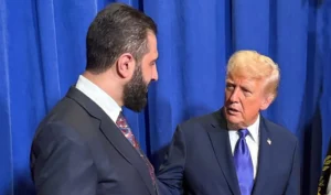 נשיא ארה"ב, דונלד טראמפ, ונשיא סוריה, אחמד א-שרע, 25 בספטמבר 2025