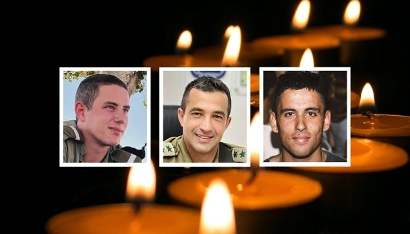 סמ"ר עוז דניאל ז"ל, אל"ם אסף חממי ז"ל, וסרן עומר מקסים נאוטרה ז"ל