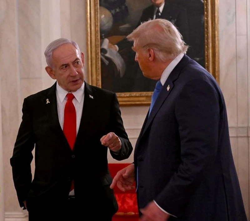 נשיא ארה״ב, דונלד טראמפ, וראש הממשלה, בנימין נתניהו | צילום: אבי אוחיון, לע"מ