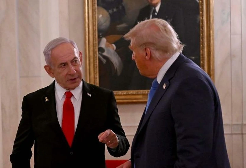 נשיא ארה״ב, דונלד טראמפ, וראש הממשלה, בנימין נתניהו | צילום: אבי אוחיון, לע"מ