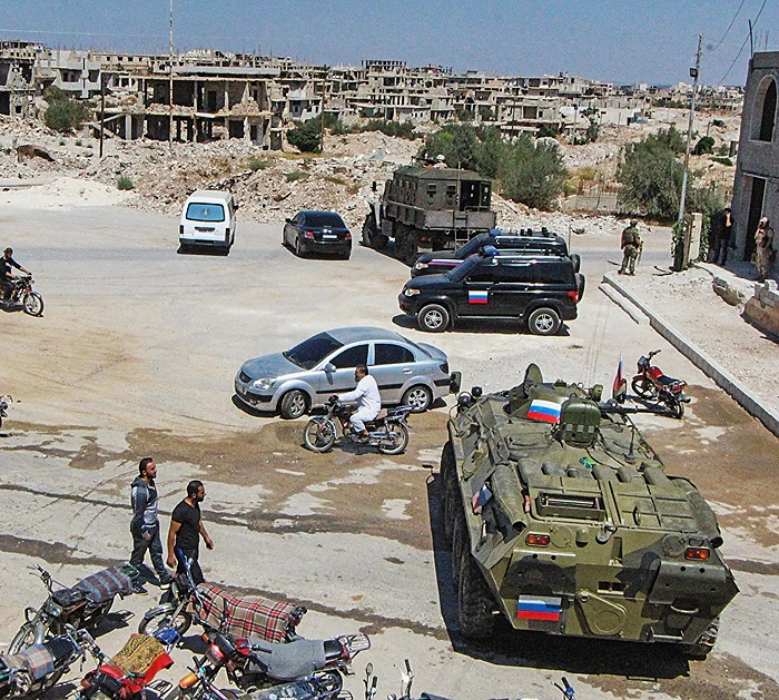 רכב צבאי רוסי בדרעא שבדרום סוריה, ספטמבר 2021