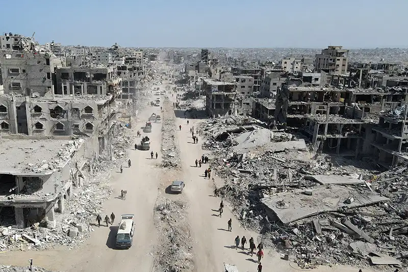 הריסות ברצועת עזה, 11 באוקטובר 2025 | צילום: -/AFP via Getty Images