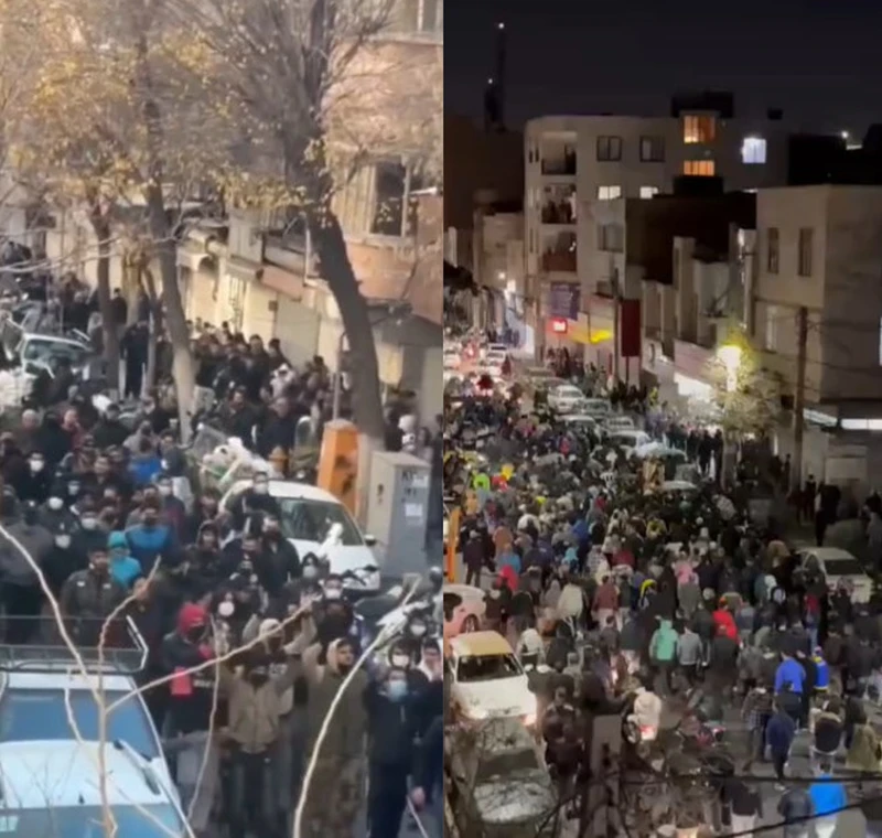 תיעודים שעלו לרשתות החברתיות מהמחאות באיראן