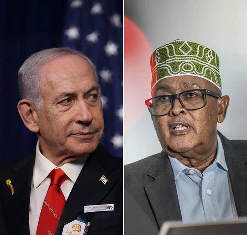 נשיא הרפובליקה של סומלילנד, ד"ר אבדירחמן מוחמד עבדילאהי, ראש הממשלה, בנימין נתניהו