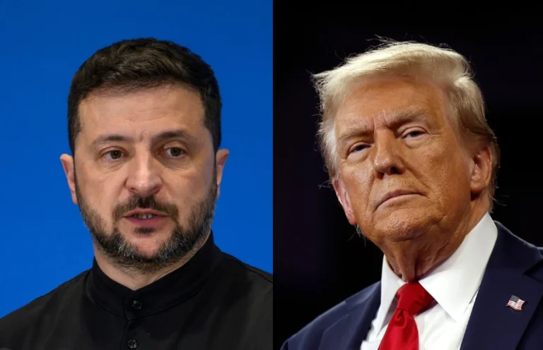 נשיא ארה"ב, דונלד טראמפ, ונשיא אוקראינה, וולודומיר זלנסקי