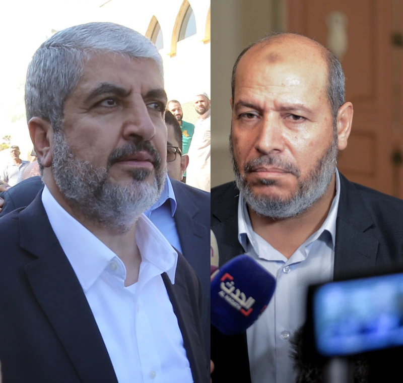 בכירי חמאס ח'ליד אלחיה וח'אלד משעל