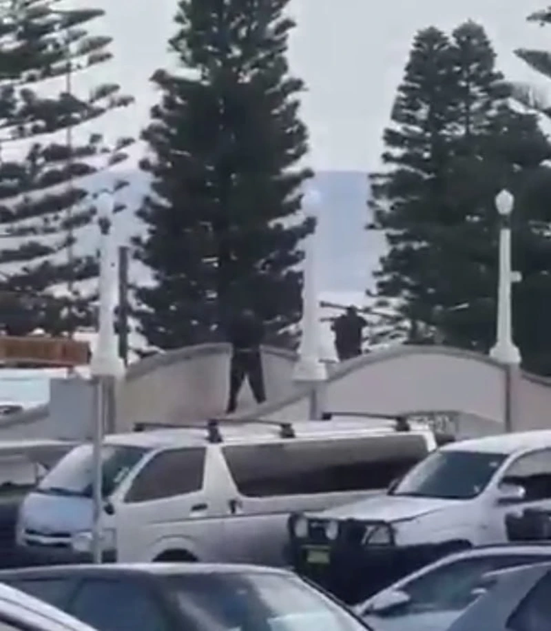 תיעוד של חמושים יורים לעבר משתתפי האירוע