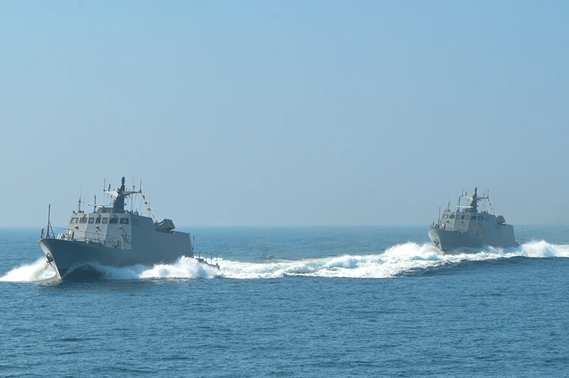 ספינות חיל הים של טייוואן במהלך אימון, 31 בינואר 2024