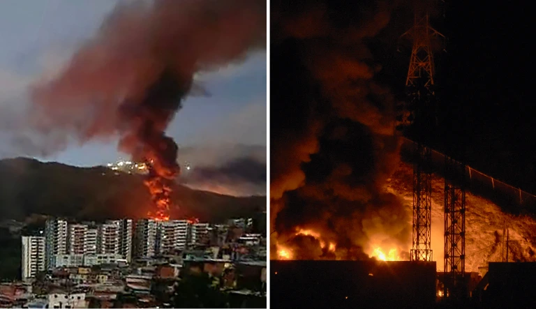 שריפה במתחם פוארטה טיונה (Fuerte Tiuna), המתחם הצבאי הגדול ביותר בוונצואלה