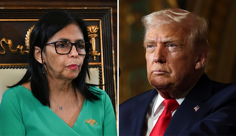 נשיא ארה"ב, דונלד טראמפ, ונשיאת ונצואלה הזמנית, דלסי רודריגס