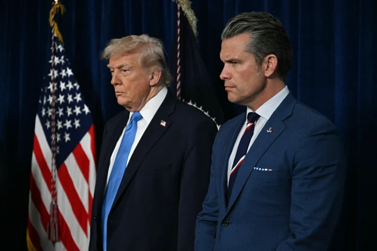 נשיא ארה"ב, דונלד טראמפ, ומזכיר ההגנה האמריקני, פיט הגסת', 3 בינואר 2026