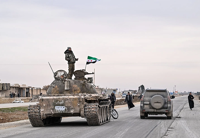 כוחות המשטר הסורי סמוך לחלב, 17 בינואר 2026