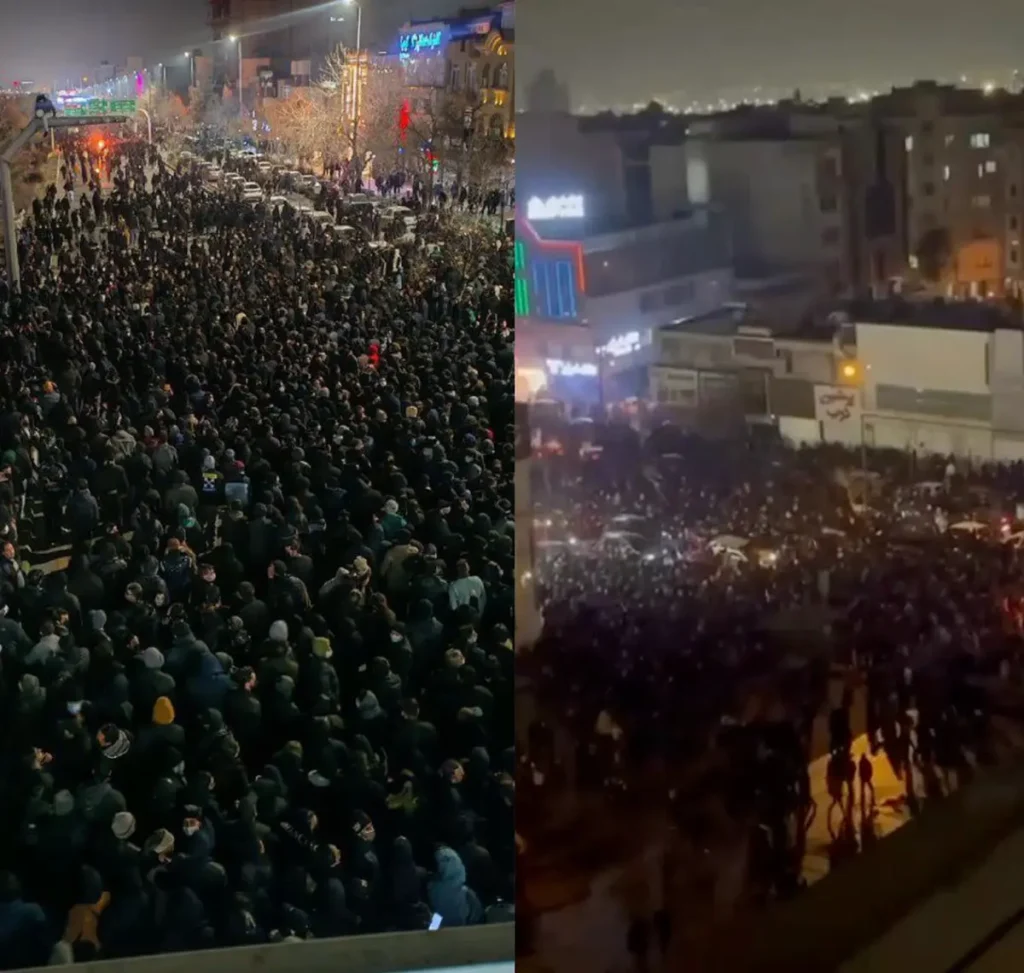 הפגנות בטהרן ומשהד, איראן, 8 בינואר 2026 | צילום: לפי סעיף 27א׳