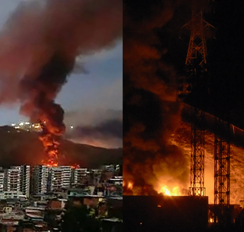 שריפה במתחם פוארטה טיונה (Fuerte Tiuna), המתחם הצבאי הגדול ביותר בוונצואלה