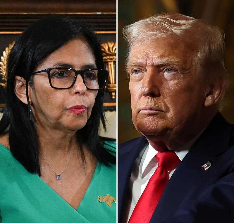 נשיא ארה"ב, דונלד טראמפ, ונשיאת ונצואלה הזמנית, דלסי רודריגס