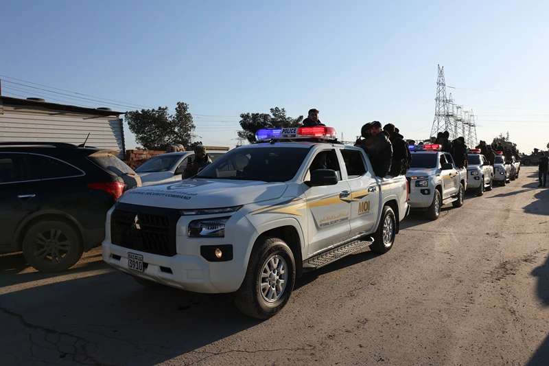 כוחות ביטחון סוריים ליד כלא אל-אקטן, 19 בינואר 2026