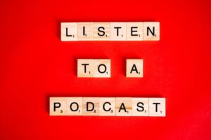 listening to podcast