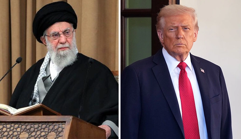נשיא ארה״ב, דונלד טראמפ, המנהיג העליון של איראן, עלי ח'מינאי
