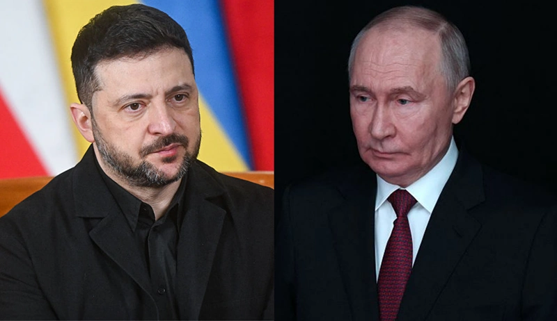 נשיא רוסיה, ולדימיר פוטין, נשיא אוקראינה, וולודימיר זלנסקי