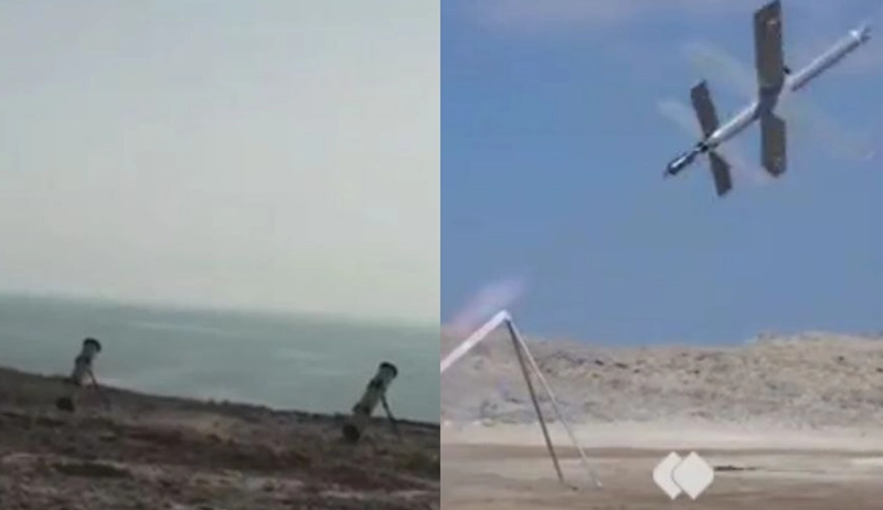 צילומי מסך מתוך סרטון המתעד את התרגיל ופורסם על ידי סוכנות פארס