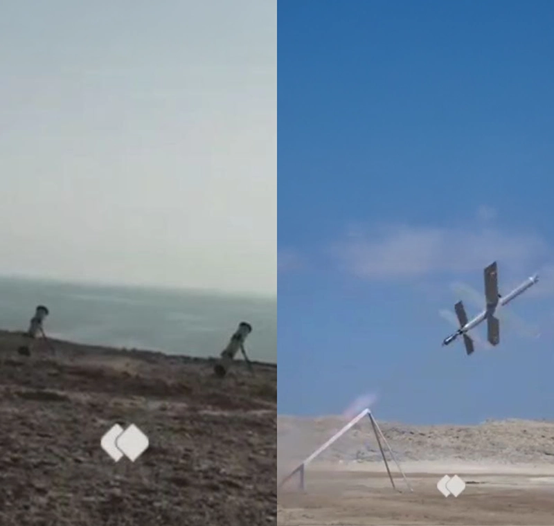 צילומי מסך מתוך סרטון המתעד את התרגיל ופורסם על ידי סוכנות פארס