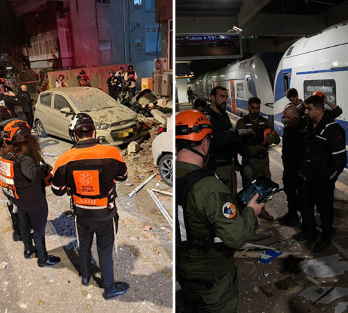 צילום: רכבת ישראל (מימין). כבאות והצלה (משמאל)