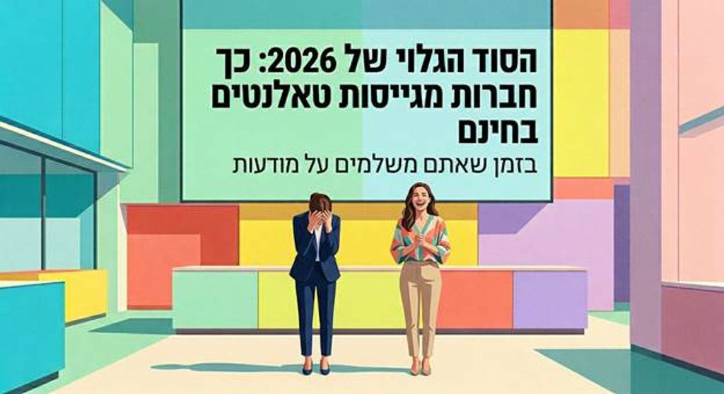 אינפוגרפיקה: הסוד הגלוי של 2026 - כך חברות מגייסות טאלנטים בחינם