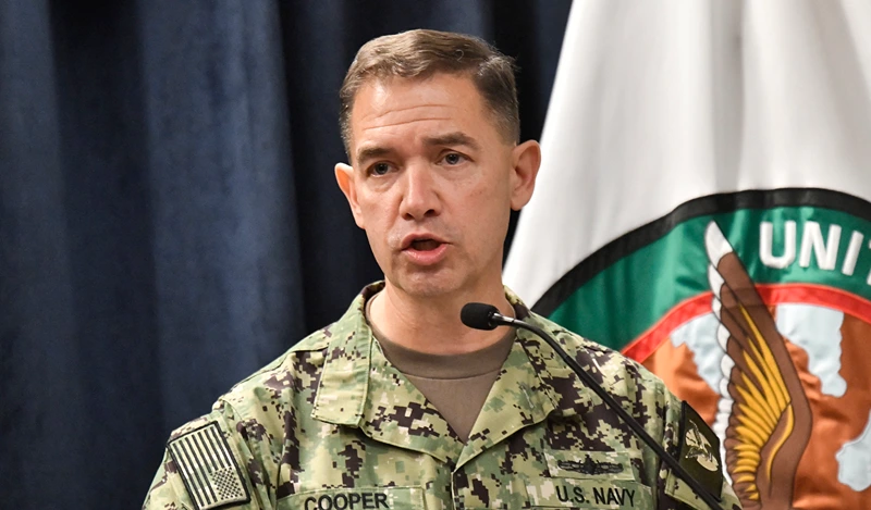 מפקד פיקוד המרכז של צבא ארה"ב, אדמירל בראד קופר, 5 במרץ 2026