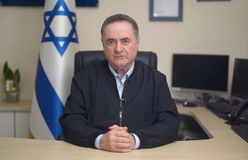 שר הביטחון, ישראל כ"ץ, במהלך הצהרתו היום