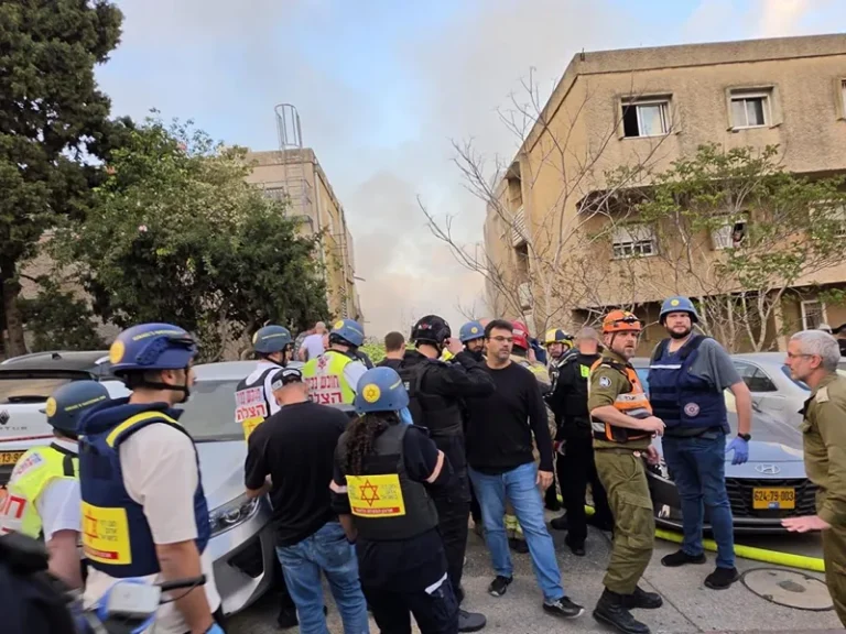 תיעוד מהנפילה בחיפה