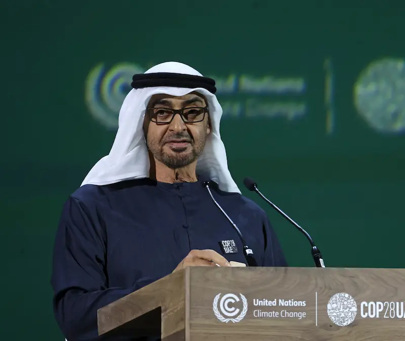 נשיא איחוד האמירויות, מוחמד בן זאיד אאל נהיאן, 1 בדצמבר 2023