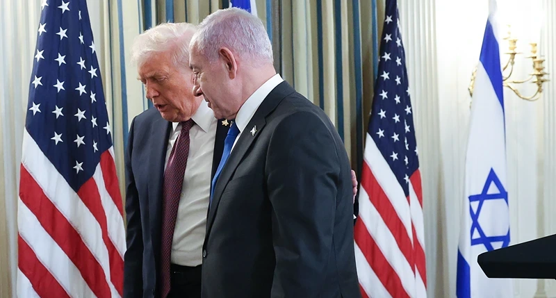 נשיא ארה"ב, דונלד טראמפ, וראש הממשלה, בנימין נתניהו, ספטמבר 2025