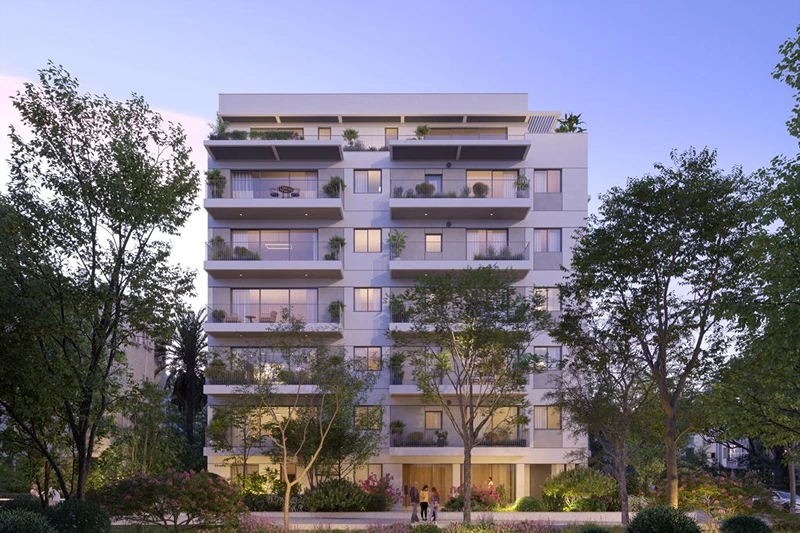 בתמונה: פרויקט סוקולוב 14 של סוסיטי. בניין בוטיק בתל אביב