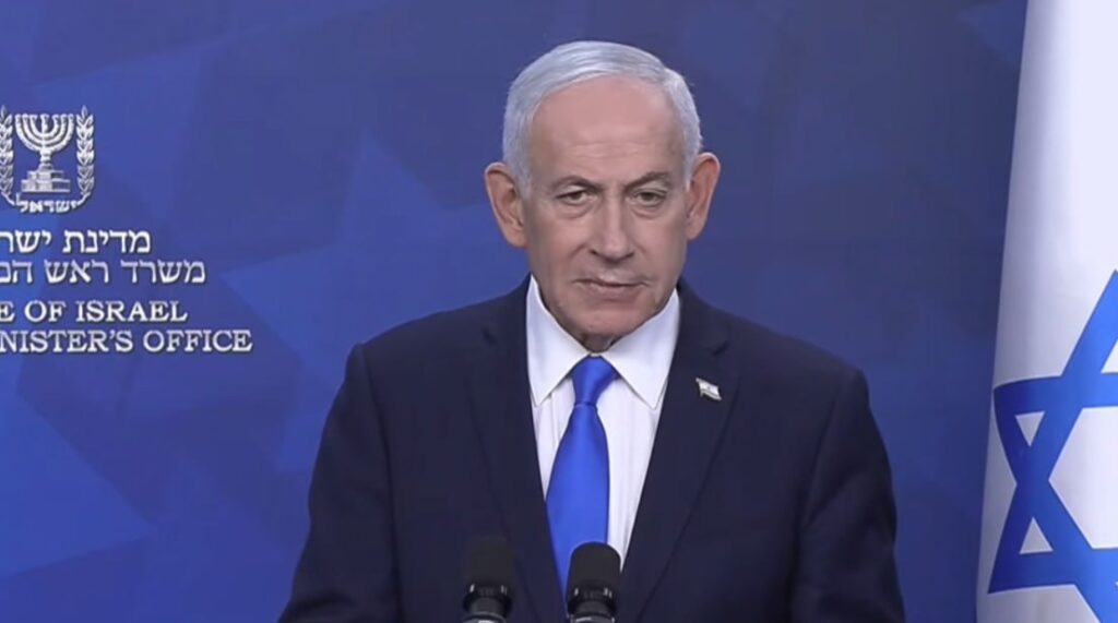 ראש הממשלה, בנימין נתניהו, בהצהרה שמסר הערב