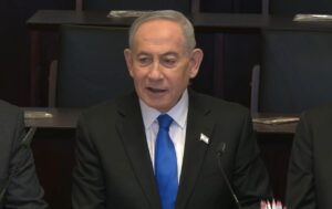ראש הממשלה, בנימין נתניהו, במהלך ישיבת הממשלה היום