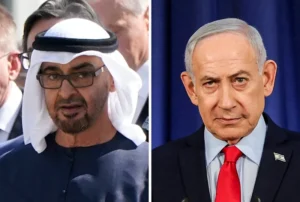 ראש הממשלה, בנימין נתניהו, ונשיא איחוד האמירויות, שייח' מוחמד בן זאיד