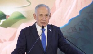 ראש הממשלה, בנימין נתניהו, במהלך דבריו היום