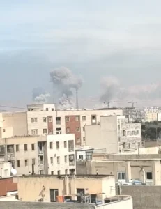 תיעוד שעלה לרשתות ממה שתואר כתקיפה ישראלית בטהראן