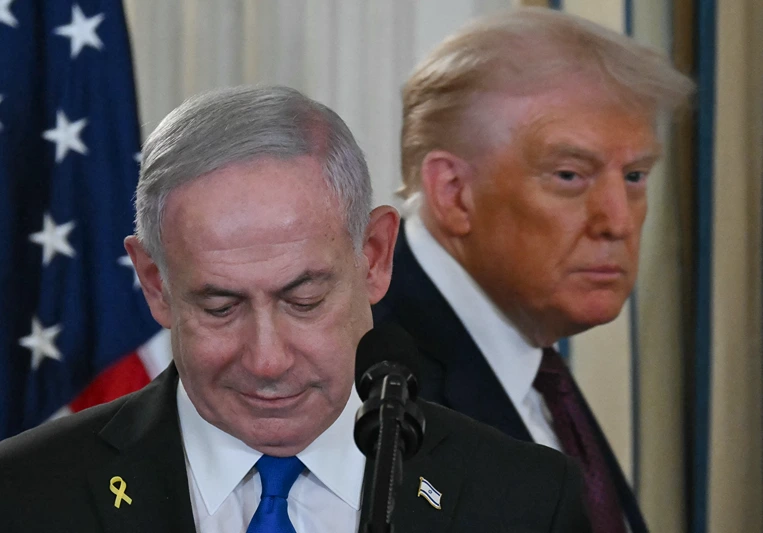 נשיא ארה"ב, דונלד טראמפ, וראש הממשלה, בנימין נתניהו, 29 ספטמבר 2025